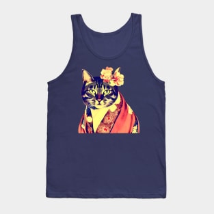 Vintage Geisha Cat Tank Top